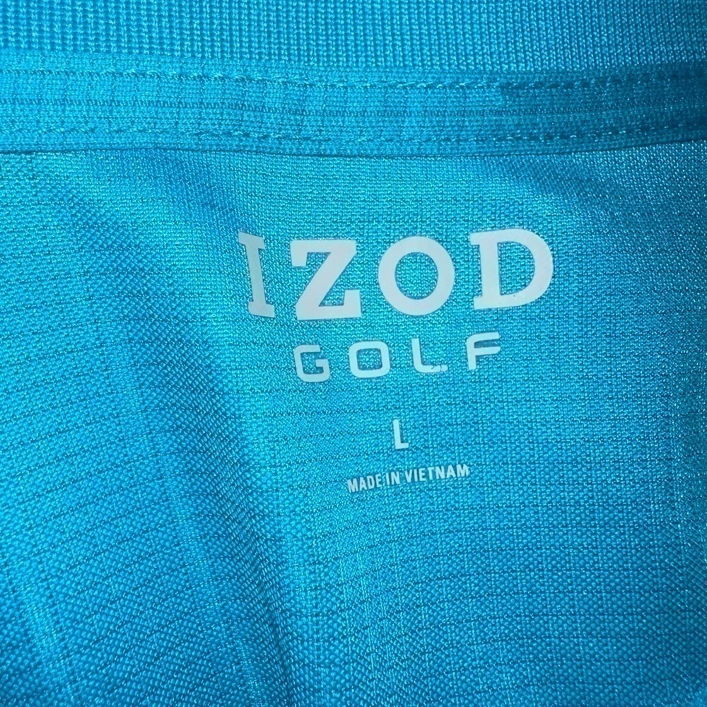 Men’s pre own as is Izod Blue golf polo shirt size L Large - Picture 4 of 4